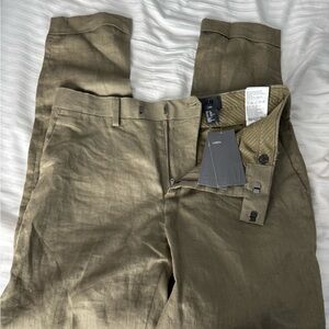 H&M Womens Olive Linen Pants